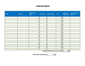 Debt Worksheet – AIE